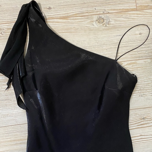 Black Asymmetrical Dress | Y2K (2003) Vintage Fashion - Picture 2 of 5